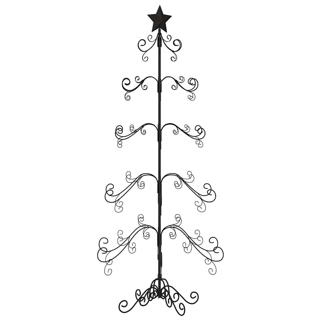 vidaXL Metall-Weihnachtsbaum für Dekorationen Schwarz 150 cm