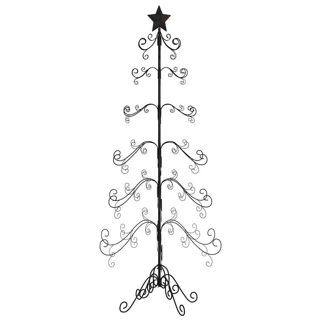 vidaXL Metall-Weihnachtsbaum für Dekorationen Schwarz 180 cm