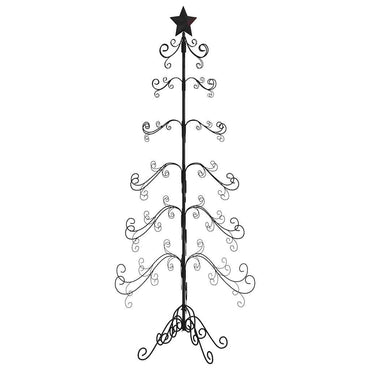 vidaXL Metall-Weihnachtsbaum für Dekorationen Schwarz 180 cm