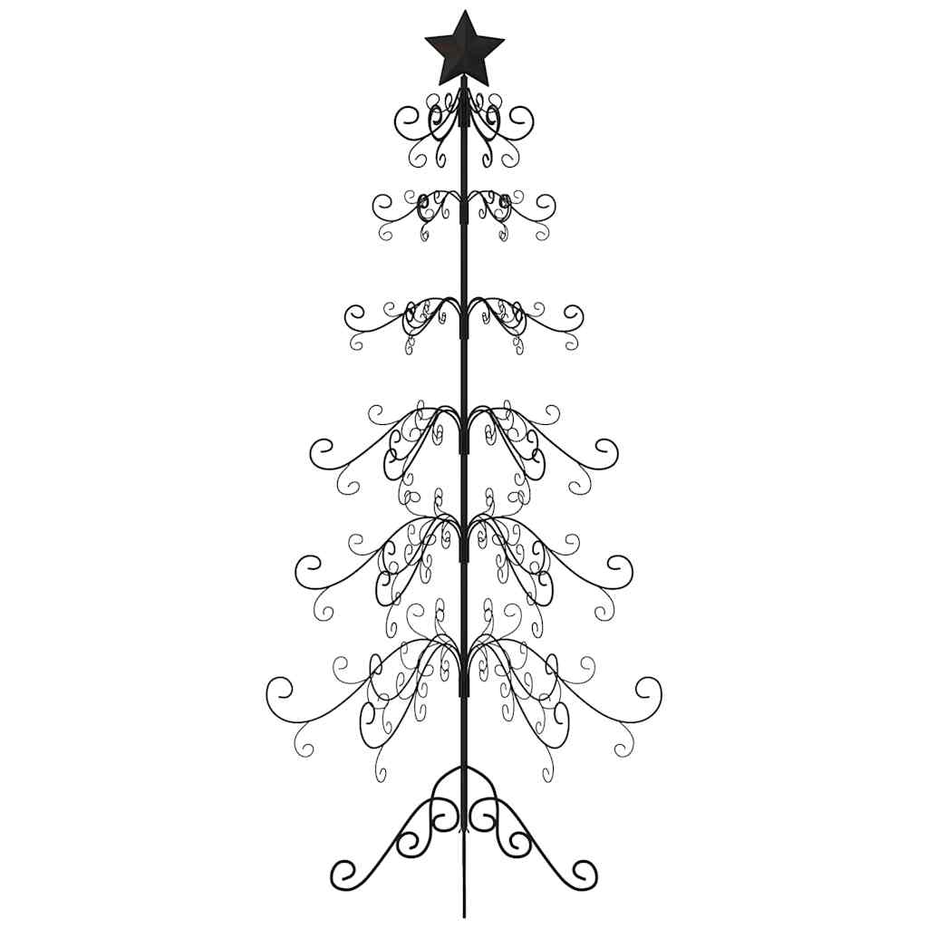 vidaXL Metall-Weihnachtsbaum für Dekorationen Schwarz 180 cm