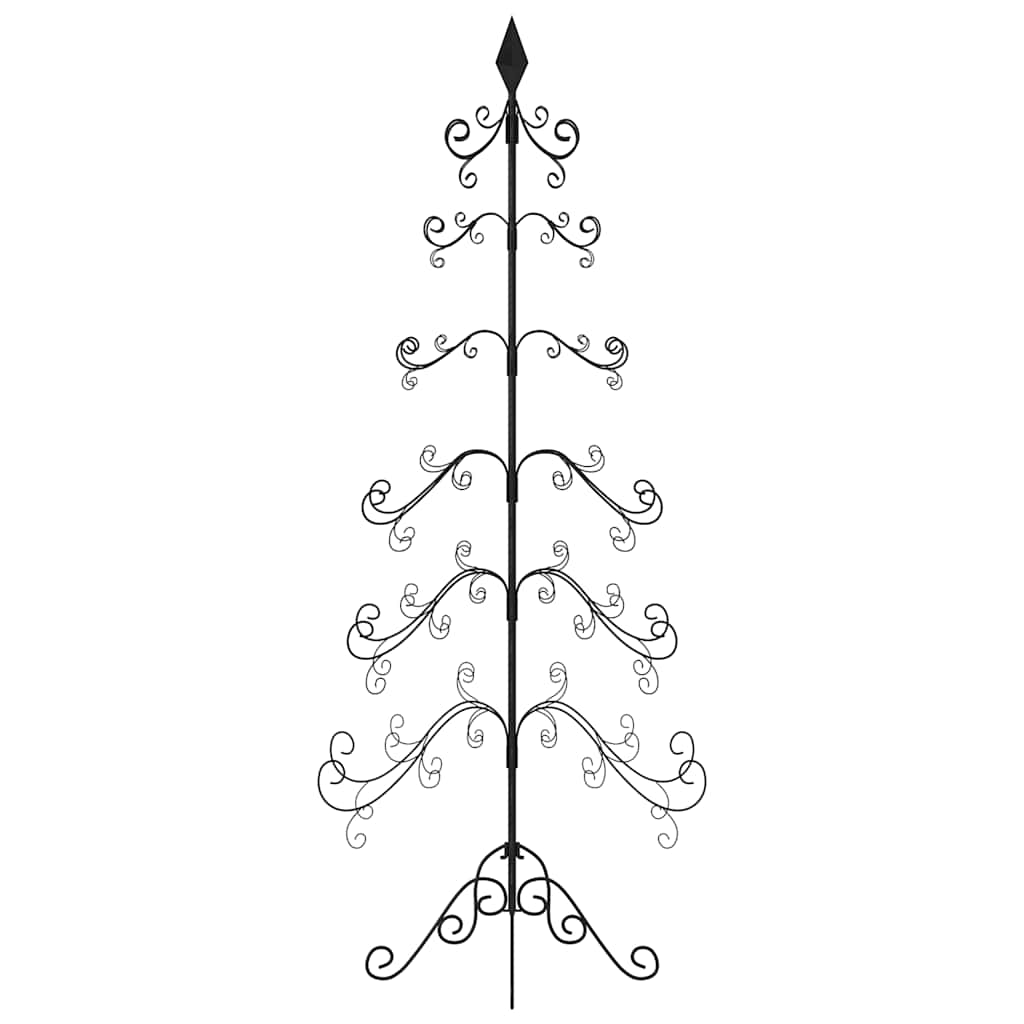 vidaXL Metall-Weihnachtsbaum für Dekorationen Schwarz 180 cm