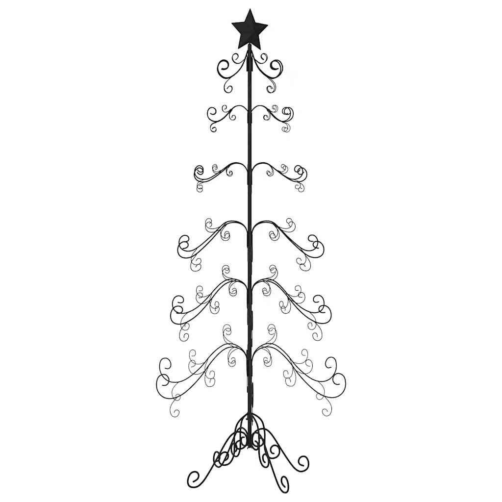 vidaXL Metall-Weihnachtsbaum für Dekorationen Schwarz 180 cm