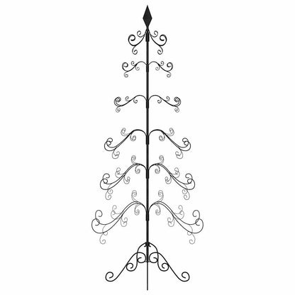 vidaXL Metall-Weihnachtsbaum für Dekorationen Schwarz 215 cm