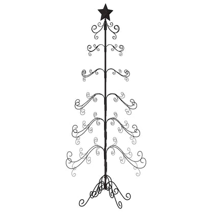 vidaXL Metall-Weihnachtsbaum für Dekorationen Schwarz 215 cm