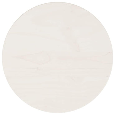 vidaXL Tischplatte Rund Weiß Ø30x3 cm Massivholz Kiefer