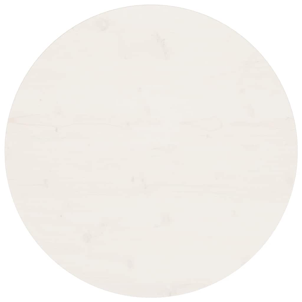 vidaXL Tischplatte Rund Weiß Ø70x3 cm Massivholz Kiefer