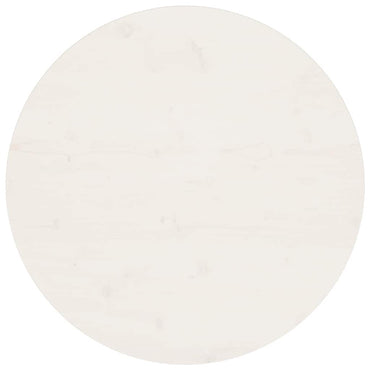 vidaXL Tischplatte Rund Weiß Ø70x3 cm Massivholz Kiefer
