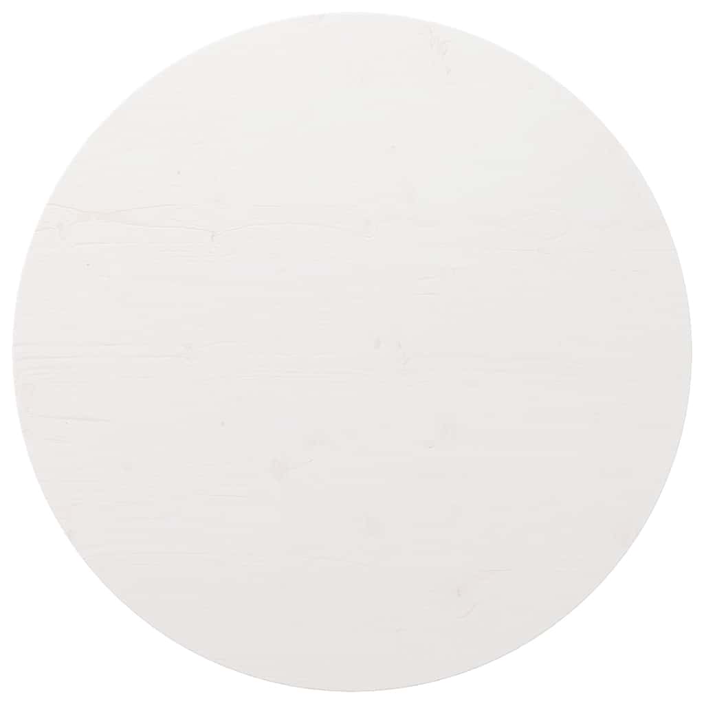 vidaXL Tischplatte Rund Weiß Ø80x3 cm Massivholz Kiefer