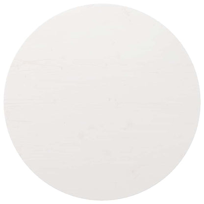 vidaXL Tischplatte Rund Weiß Ø80x3 cm Massivholz Kiefer