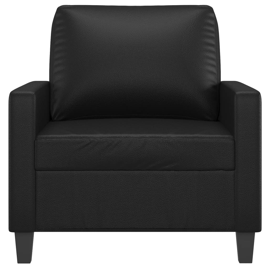vidaXL Fauteuil noir 60 cm similicuir