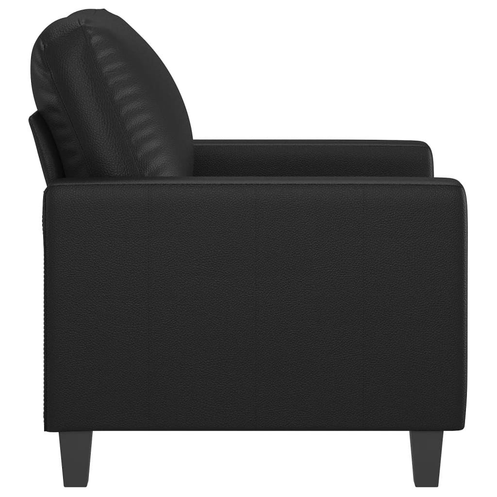 vidaXL Fauteuil noir 60 cm similicuir