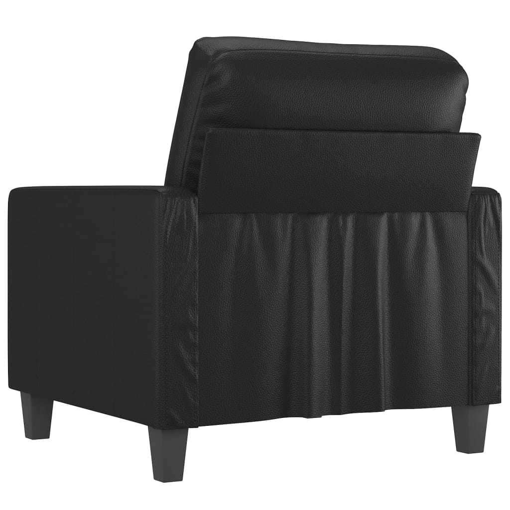 vidaXL Fauteuil noir 60 cm similicuir