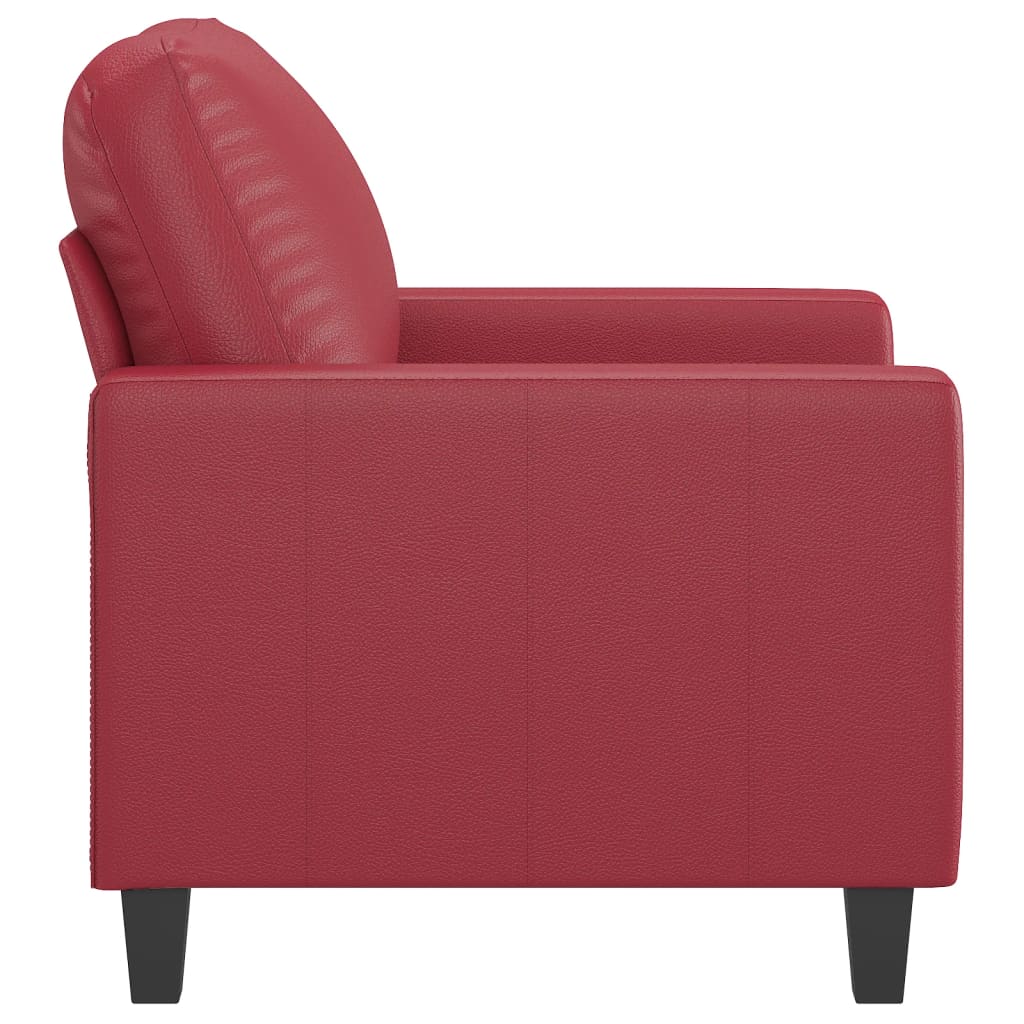 vidaXL Sessel Weinrot 60 cm Kunstleder