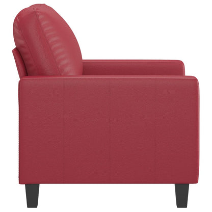 vidaXL Sessel Weinrot 60 cm Kunstleder