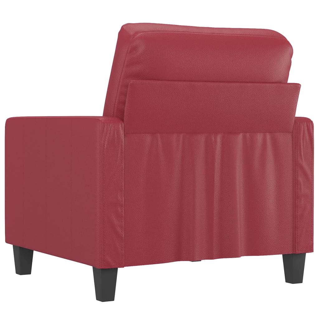 vidaXL Sessel Weinrot 60 cm Kunstleder