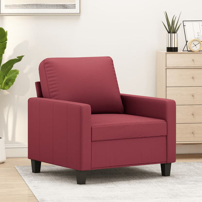 vidaXL Sessel Weinrot 60 cm Kunstleder