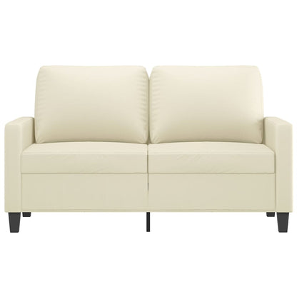 vidaXL Canapé 2 places crème 120 cm en similicuir