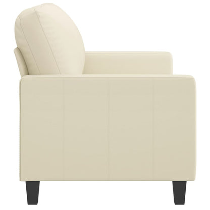 vidaXL Canapé 2 places crème 120 cm en similicuir