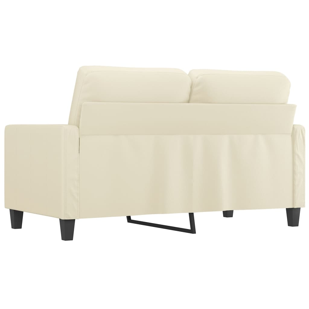 vidaXL Canapé 2 places crème 120 cm en similicuir