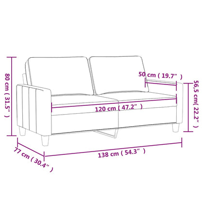 vidaXL Canapé 2 places crème 120 cm en similicuir