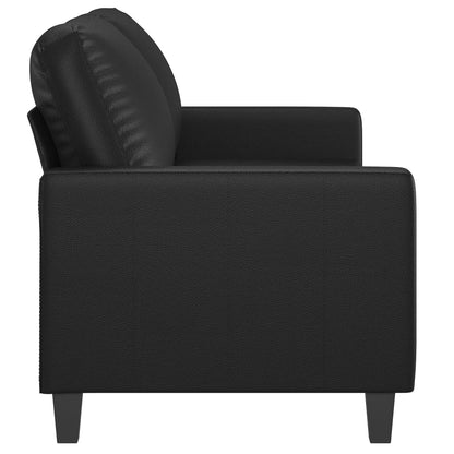 vidaXL 2-Sitzer-Sofa Schwarz 140 cm Kunstleder