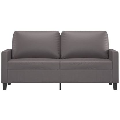 vidaXL 2-Sitzer-Sofa Grau 140 cm Kunstleder