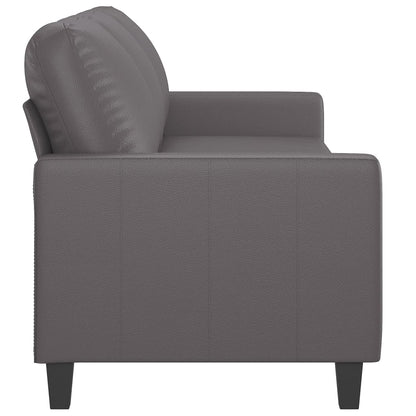 vidaXL Canapé à 3 places gris 180 cm en similicuir