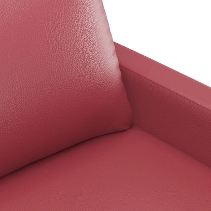 vidaXL 3-Sitzer-Sofa Weinrot 180 cm Kunstleder