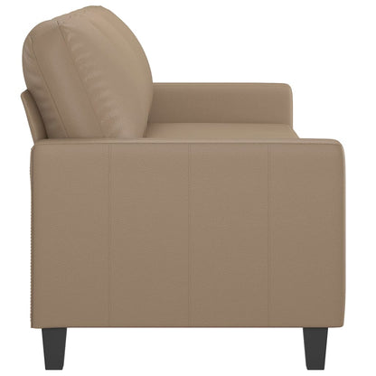 vidaXL 3-Sitzer-Sofa Cappuccino-Braun 180 cm Kunstleder