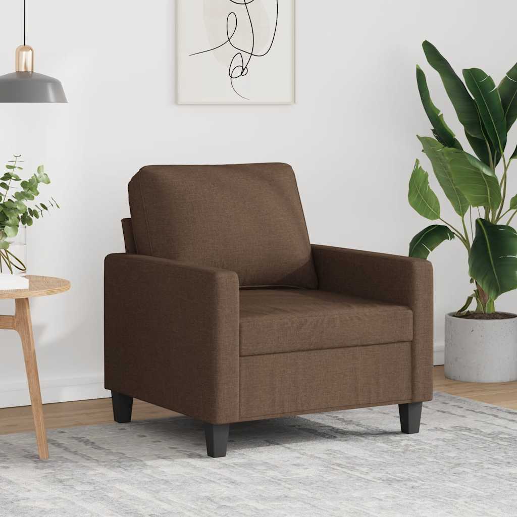 vidaXL Fauteuil marron 60 cm Tissu