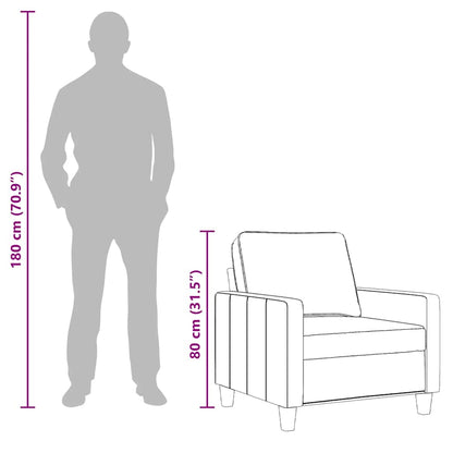 vidaXL Fauteuil noir 60 cm Tissu