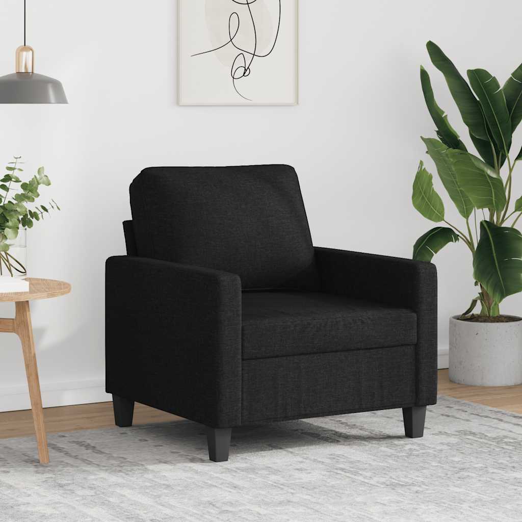 vidaXL Fauteuil noir 60 cm Tissu