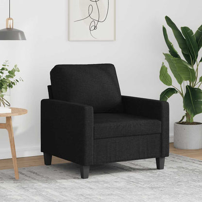 vidaXL Fauteuil noir 60 cm Tissu