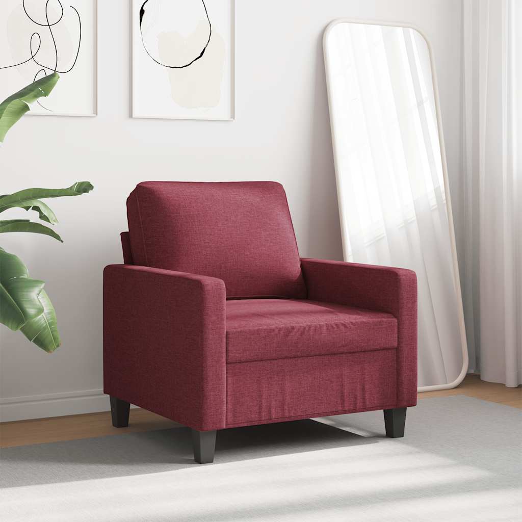 vidaXL Sessel Weinrot 60 cm Stoff