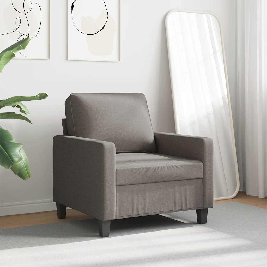 vidaXL Sessel Taupe 60 cm Stoff
