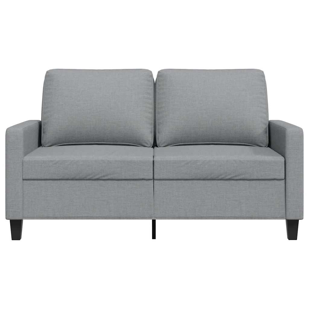 vidaXL Canapé 2 places gris clair 120 cm Tissu