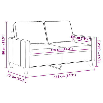 vidaXL 2-Sitzer-Sofa Dunkelgrau 120 cm Stoff