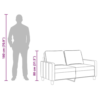 vidaXL 2-Sitzer-Sofa Dunkelgrau 120 cm Stoff