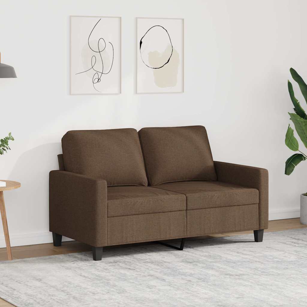2-Sitzer-Sofa Braun 120 cm Stoff