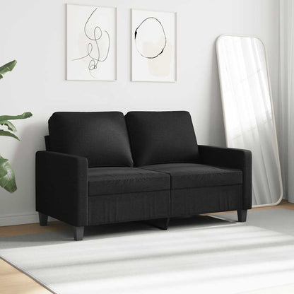 vidaXL Canapé 2 places noir 120 cm Tissu