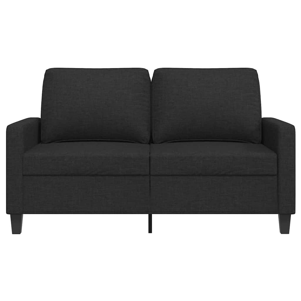 vidaXL Canapé 2 places noir 120 cm Tissu