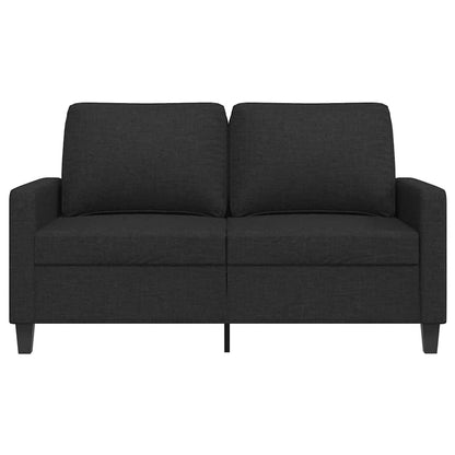 vidaXL Canapé 2 places noir 120 cm Tissu