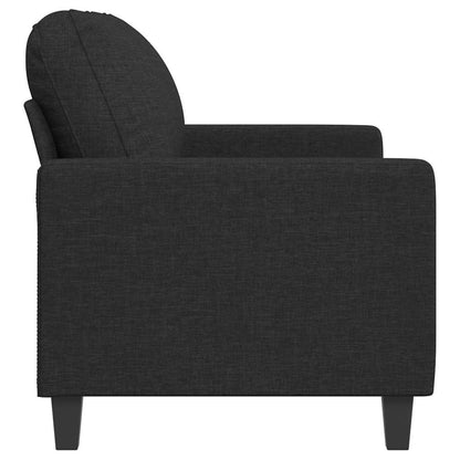 vidaXL Canapé 2 places noir 120 cm Tissu