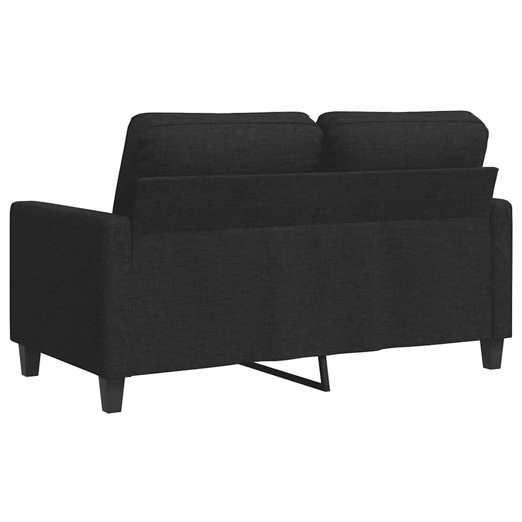 vidaXL Canapé 2 places noir 120 cm Tissu