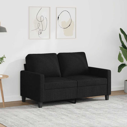 vidaXL Canapé 2 places noir 120 cm Tissu