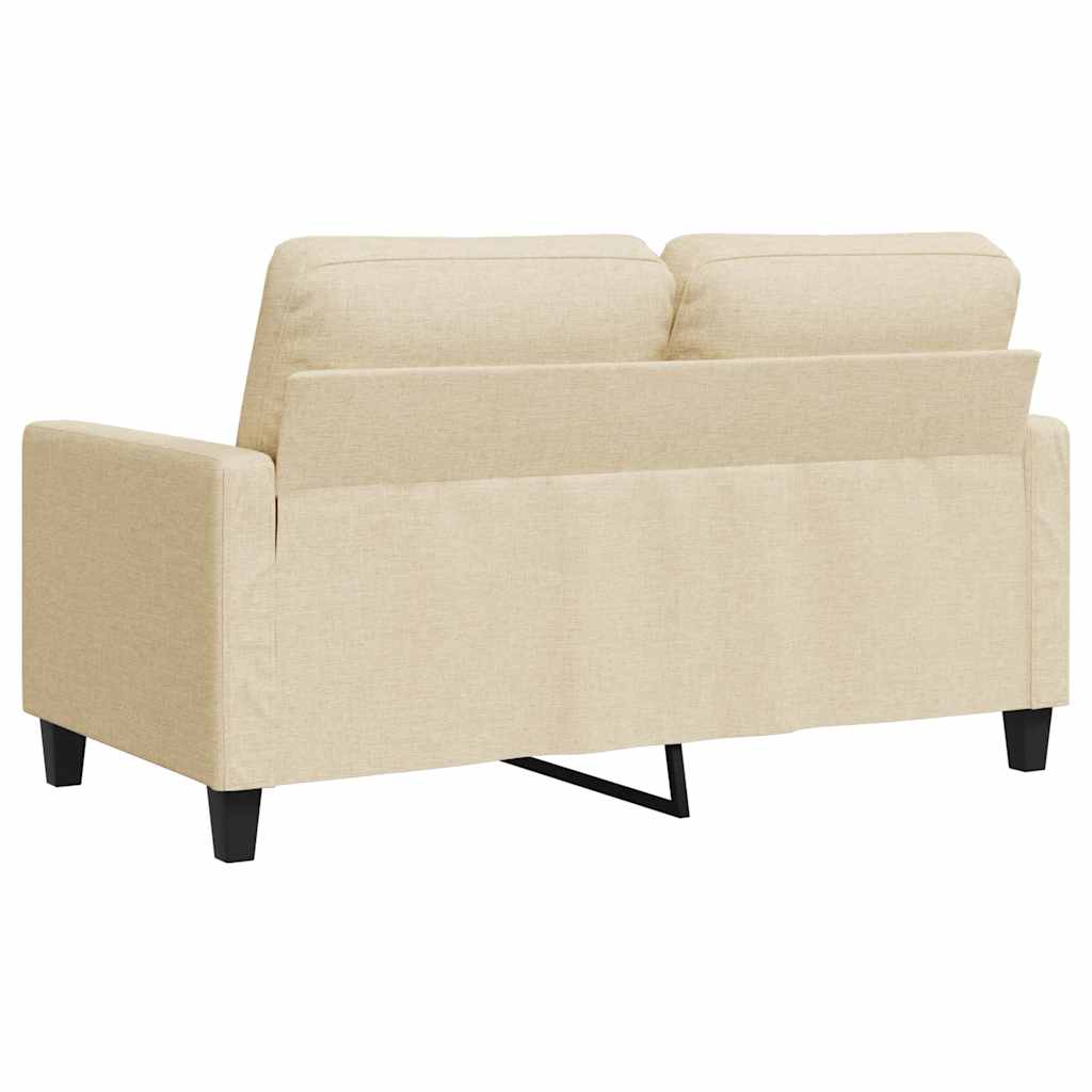 vidaXL 2-Sitzer-Sofa Creme 140 cm Stoff