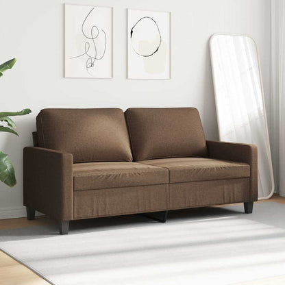 vidaXL Canapé 2 places marron 140 cm en tissu