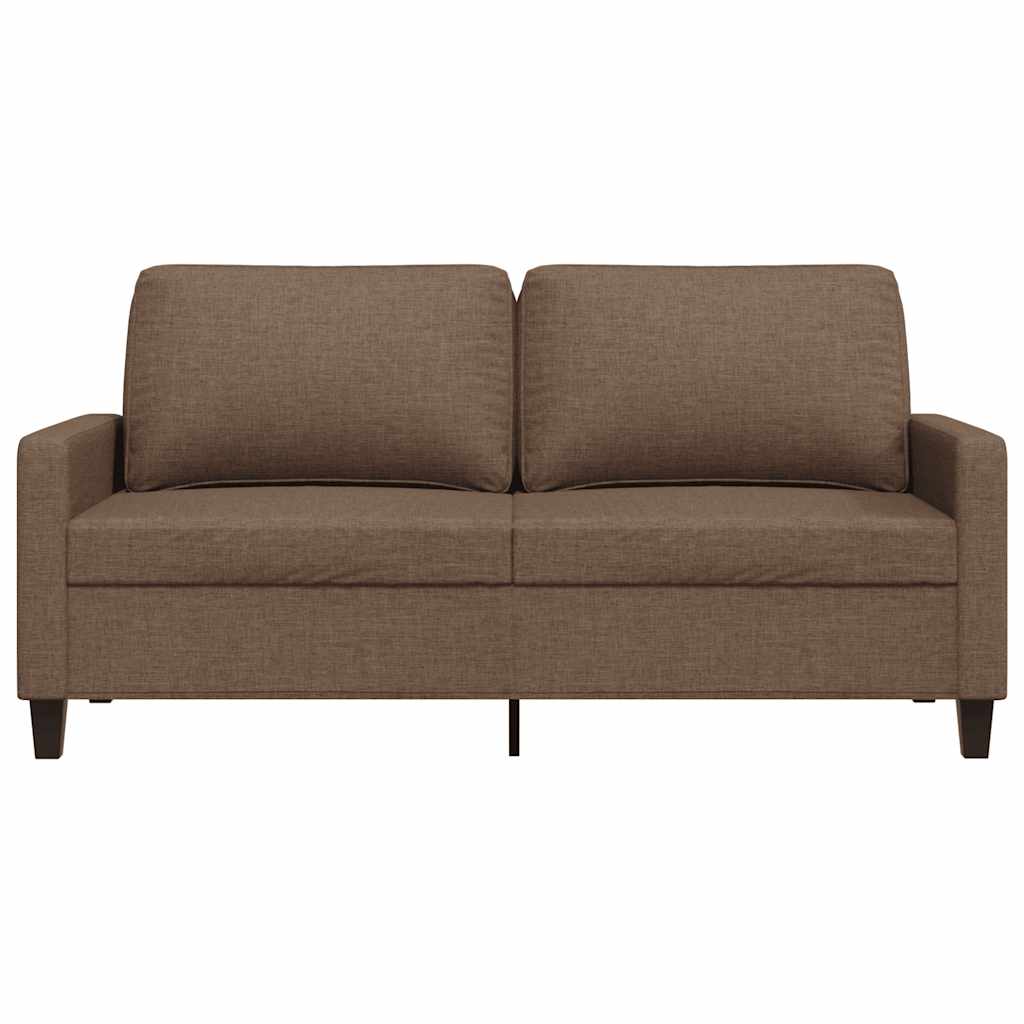 vidaXL Canapé 2 places marron 140 cm en tissu