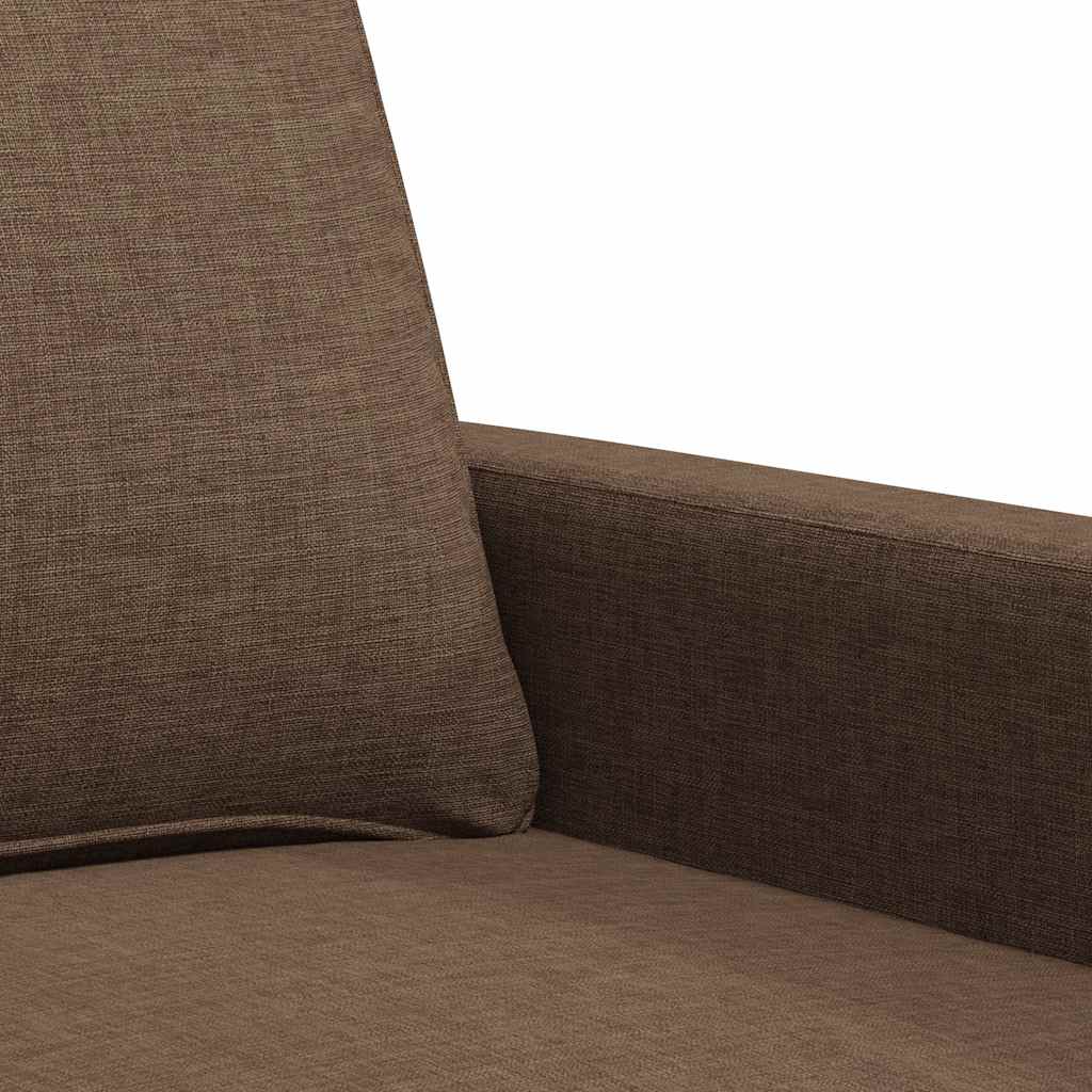 vidaXL Canapé 2 places marron 140 cm en tissu