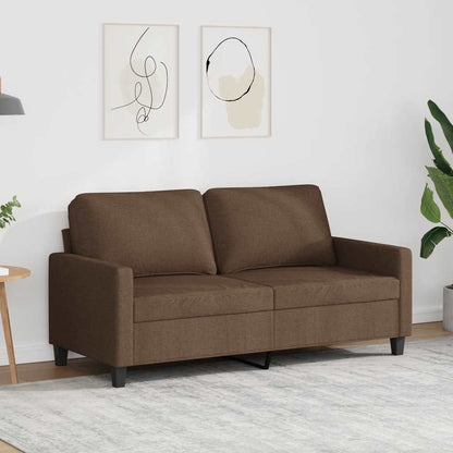 vidaXL Canapé 2 places marron 140 cm en tissu